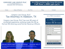Tablet Screenshot of gregorytaxlaw.com